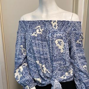 Love Stitch  off the shoulder top blouse